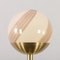 Venini Italian Brass Floor Lamp with Murano Swirl Globe attributed to Paolo Venini, Italy, 1970s 3