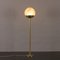 Venini Italian Brass Floor Lamp with Murano Swirl Globe attributed to Paolo Venini, Italy, 1970s 2