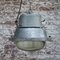 Vintage Industrial Gray Metal Oval Holophane Glass Street Light 7