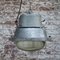 Vintage Industrial Gray Metal Oval Holophane Glass Street Light, Image 7