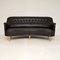Swedish Leather Sams Sofa by Carl Malmsten, 1970s 1