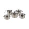 Mid-Century Modern Stainless Steel Pans by Dick Simonis for Gero, Set of 5 1