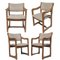 Chaises Brutalistes en Pin, Set de 4 1