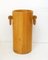 Wooden Umbrella Stand with Large Rings Handles, 1980s 9