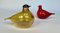 Tirri Mouth-Blown Glass Art Birds by Oiva Toikka for Iittala, Finland 1980s, Set of 2, Image 3