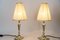 Table Lamps Alpaca with Oval Base and Fabric Shades, Vienna, 1920s, Set of 2 10