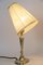 Table Lamps Alpaca with Oval Base and Fabric Shades, Vienna, 1920s, Set of 2 12