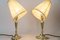 Table Lamps Alpaca with Oval Base and Fabric Shades, Vienna, 1920s, Set of 2 11