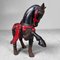 Vintage Black Cast Iron War Horse Figurine, Japan, 1950s 4