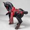 Vintage Black Cast Iron War Horse Figurine, Japan, 1950s 6