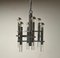 Hanging Lamp in Chromed Metal and Acrylic Glass attributed to Gaetano Sciolari, 1970s 3