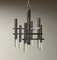 Hanging Lamp in Chromed Metal and Acrylic Glass attributed to Gaetano Sciolari, 1970s 5