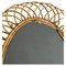 Specchio ovale in bambù attribuito a Franco Albini, anni '60, Immagine 8