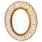 Espejo oval de bambú atribuido a Franco Albini, años 60, Imagen 2