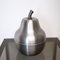 Vintage Italian Brushed Aluminium Pear Ice Bucket, 1970s 1