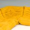 Togo Yellow Alcantara Modular Sofas attributed to Michel Ducaroy for Ligne Roset, Set of 5, Image 14