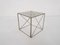 Metal and Glass Isocele Side Table attributed to Max Sauze, France, 1960s 3