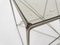 Mesa auxiliar Isocele de metal y vidrio atribuida a Max Sauze, Francia, años 60, Imagen 9