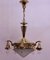 Austrian Brass Chandelier in the Style of Dagobert Peche, 1910s 2