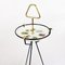 Mid-Century Italian Brass, Metal and Ceramic Tripod Floor Ashtray, 1950s 6