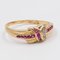 Vintage 18k Yellow Gold Ring with Rubies and Diamonds, 1970s 2