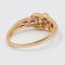 Vintage 18 Karat Gelbgold Ring mit Rubinen und Diamanten, 1970er 3