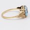 Vintage Ring aus 8 Karat Gelbgold mit blauer Glaspaste, 1970er 4