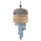 Large Mid-Century Glass Rod Spiral Chandelier from Venini, 1980s 1