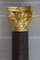 Large Neoclassical Red Granite and Gilt Bronze Column, 1950s 5