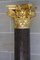 Large Neoclassical Red Granite and Gilt Bronze Column, 1950s 6