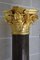 Large Neoclassical Red Granite and Gilt Bronze Column, 1950s 8