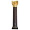 Large Neoclassical Red Granite and Gilt Bronze Column, 1950s 1