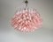Lámparas de araña de cristal de Murano en rosa, años 90. Juego de 2, Imagen 3