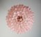 Lampadari a petalo rosa di Murano, anni '90, set di 2, Immagine 6