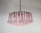 Lámparas de araña de cristal de Murano en rosa, años 90. Juego de 2, Imagen 1