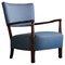 Danish Modern Curved Lounge Chair in Oak attributed to Viggo Boesen, 1950s, Image 1