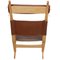 Ge-673 Rocking Chair in Brown Leather by Hans Wegner for Getama, 1990s 3