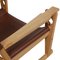 Ge-673 Rocking Chair in Brown Leather by Hans Wegner for Getama, 1990s 11