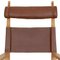 Ge-673 Rocking Chair in Brown Leather by Hans Wegner for Getama, 1990s 6