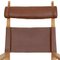 Ge-673 Rocking Chair in Brown Leather by Hans Wegner for Getama, 1990s, Image 6