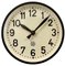Horloge Murale d'Usine Industrielle Noire de Chronotechna, 1950s 1
