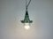 Lámpara colgante soviética industrial verde, años 60, Imagen 17