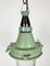 Lámpara colgante soviética industrial verde, años 60, Imagen 3