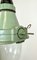 Lámpara colgante soviética industrial verde, años 60, Imagen 7