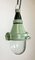Lámpara colgante soviética industrial verde, años 60, Imagen 8