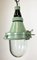 Lámpara colgante soviética industrial verde, años 60, Imagen 6