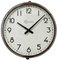 Reloj de pared de fábrica francés vintage gris de Brillié, años 50, Imagen 1