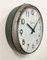 Reloj de pared de fábrica francés vintage gris de Brillié, años 50, Imagen 3