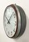 Horloge Murale d'Usine Vintage Grise de Brillié, France, 1950s 5