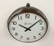 Vintage French Grey Factory Wall Clock from Brillié, 1950s 4